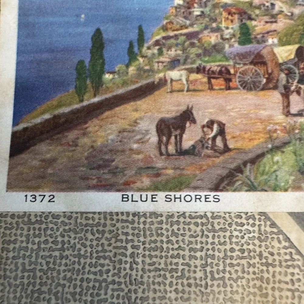 VINTAGE Wood Jigsaw Puzzle J.K. Straus - Blue Shores  over 500 Pieces Complete